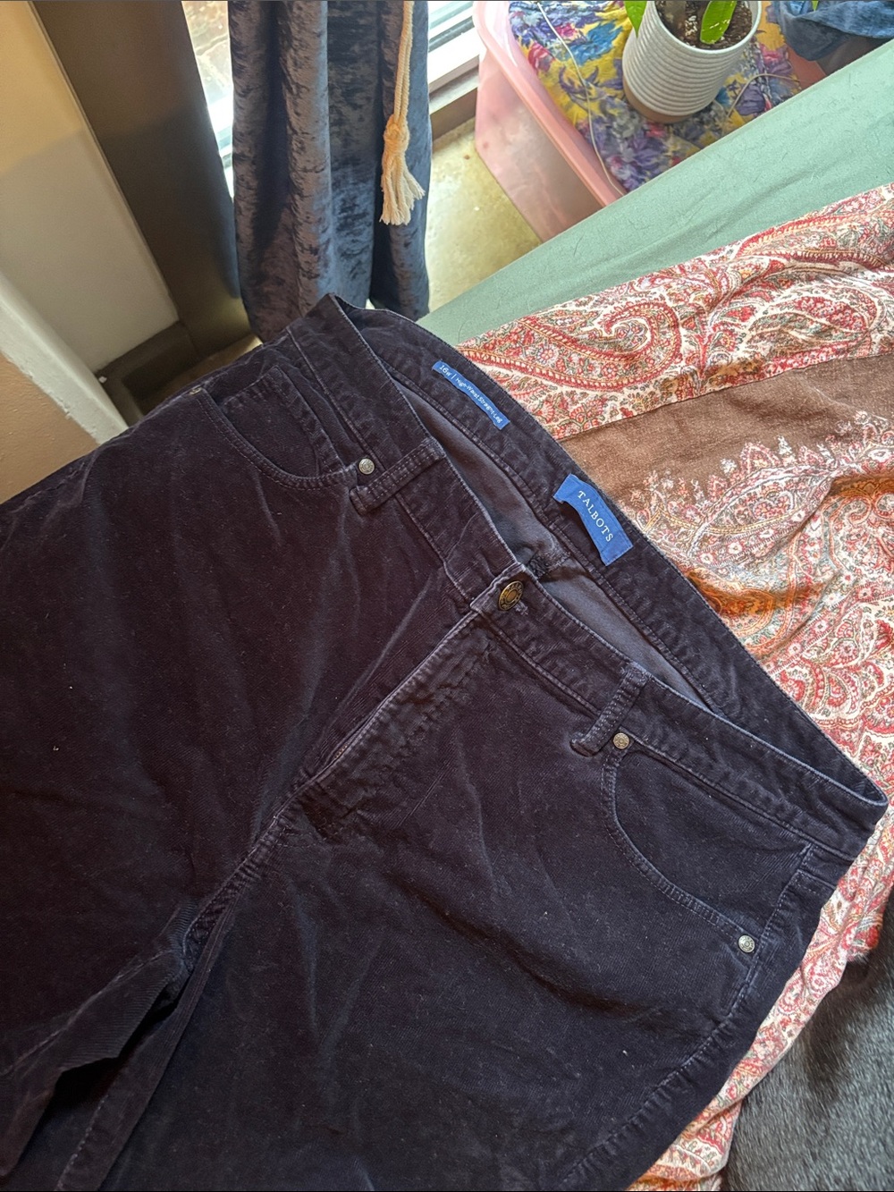 Talbots Navy Corduroy Pants